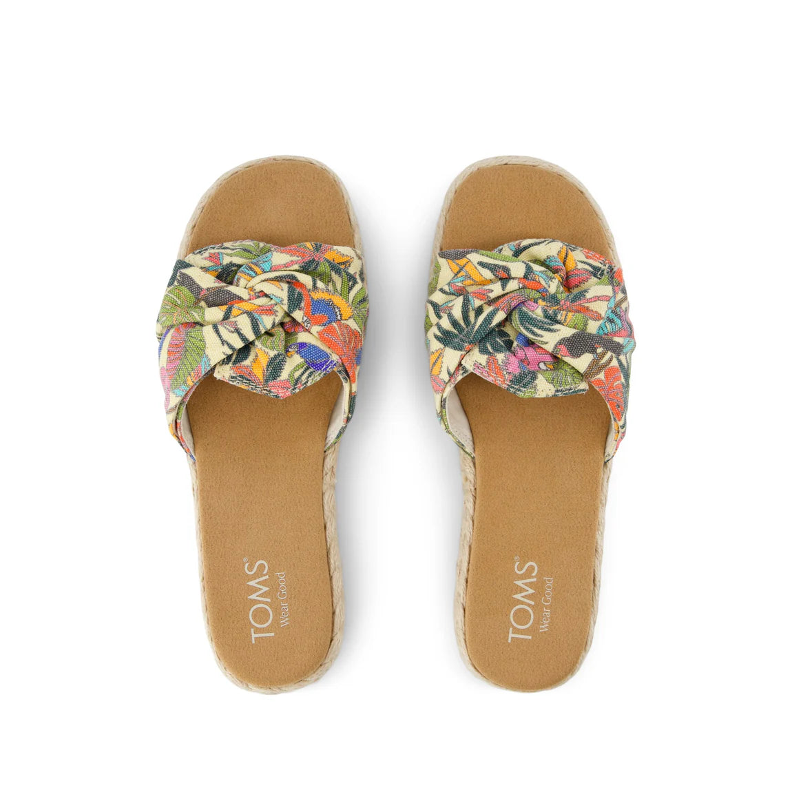 Women's Abby Slide Platform Knot Sandal - Multicolor Birds of Paradise