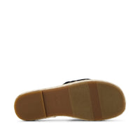 Women's Abby Slide Platform Knot Sandal - Black Beachside Woven