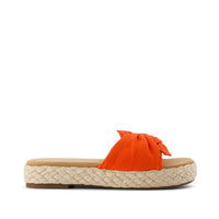 Women's Abby Slide Platform Knot Sandal - Flame Beachside Woven