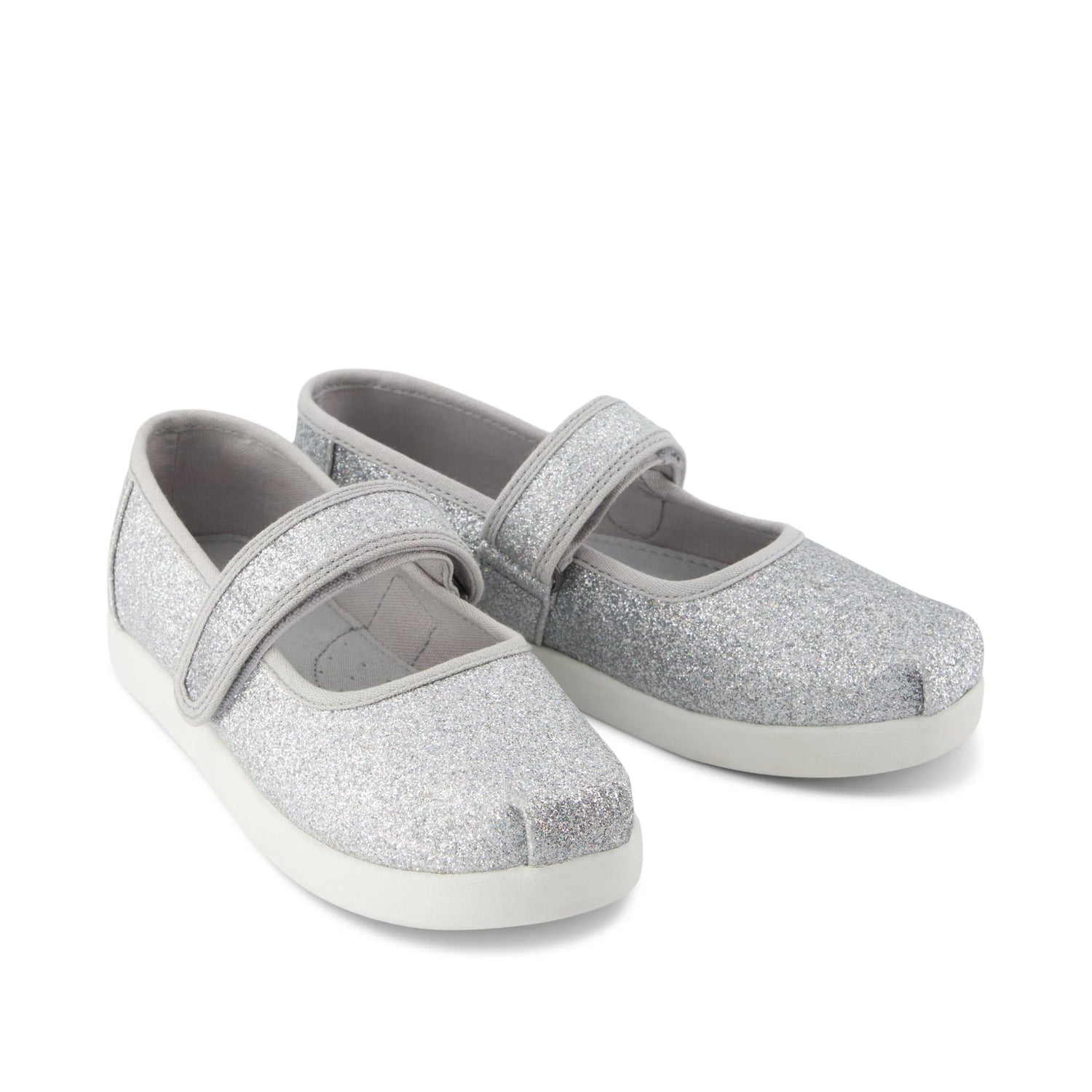 Tiny Silver Iridescent Glimmer Mary Jane