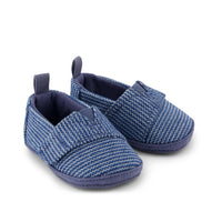 Alpargata Baby Crib Shoe Dark Sky Subtle Stripes