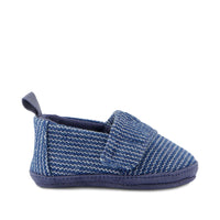 Alpargata Baby Crib Shoe Dark Sky Subtle Stripes