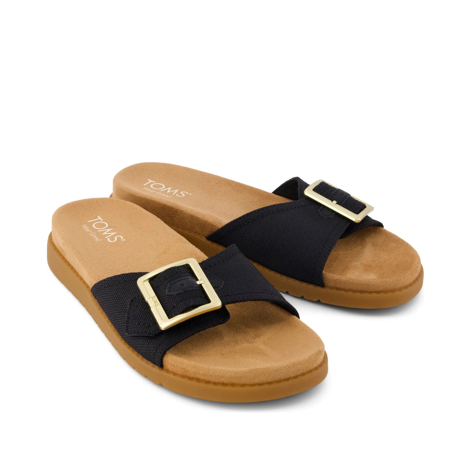 Women's Marin Slide Sandal | Black Canvas