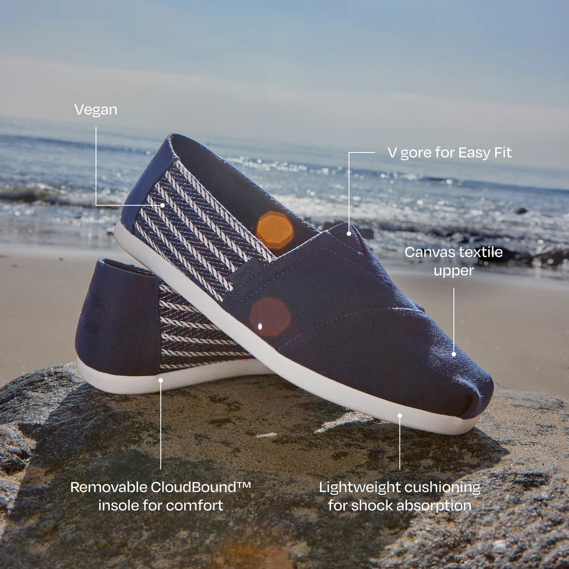 Men's Alpargata | Navy Blue Nautical Stripe