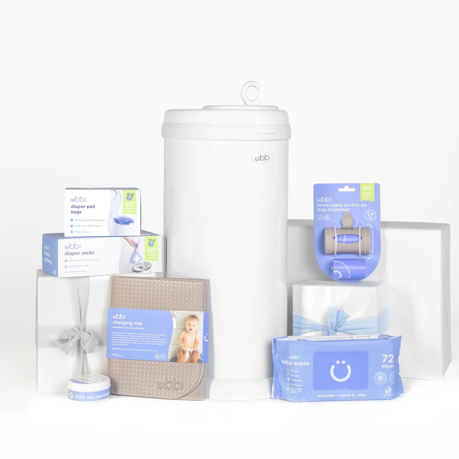 Nappy Bin Gift Set | Grey