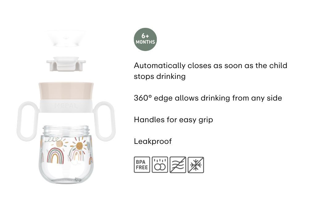 Trainer Cup 360° Mepal Mio 200 ml - Sunshine & Rainbow