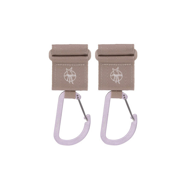 Stroller Hooks with Carabiner (2 pcs), Beige