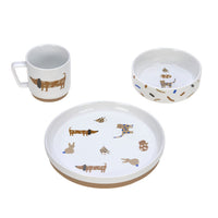 Dish Set Porcelain Little Mateys royal blue