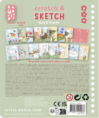 Scratch & sketchbook book "Rosa & Friends"