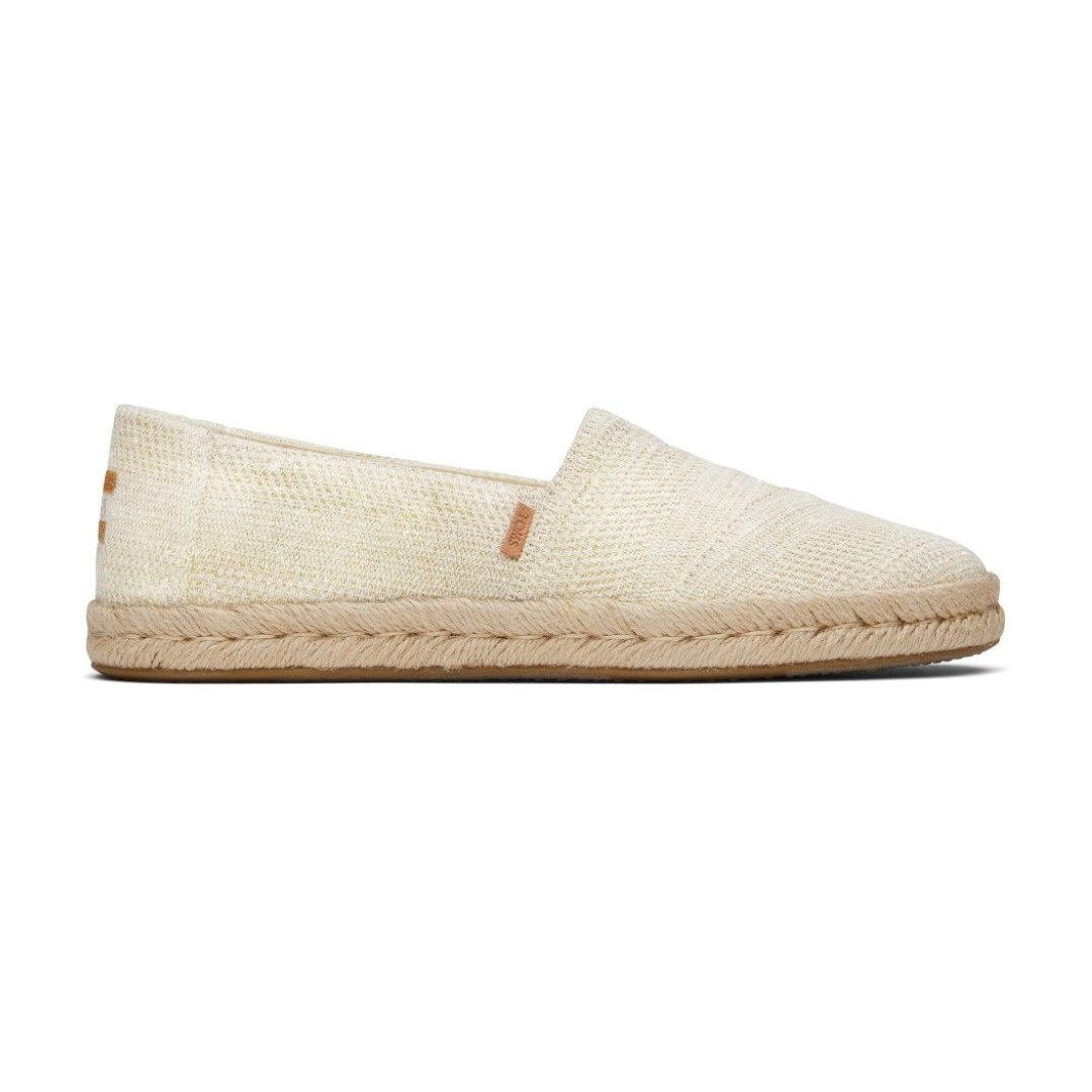 Women's Alpargata - Natural Undyed Metallic Linen