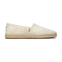 Women's Alpargata - Natural Undyed Metallic Linen