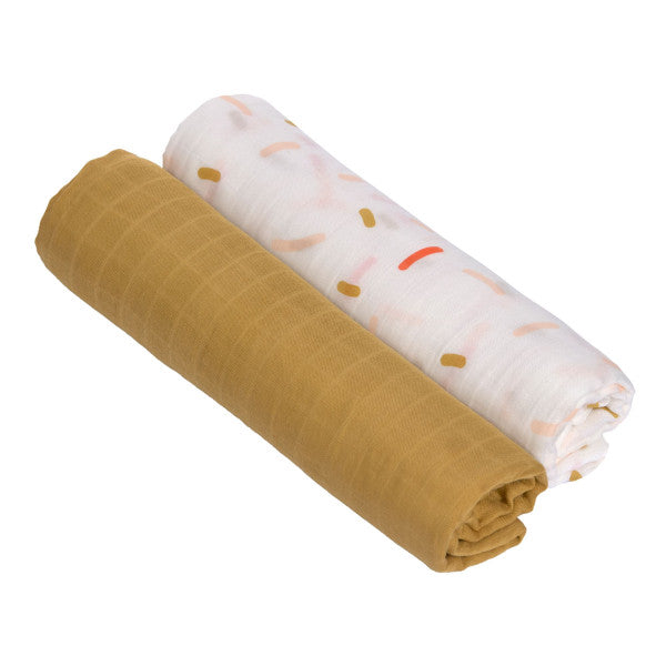 Heavenly soft Swaddle XL (2 pcs) Little Mateys Spicy Orange