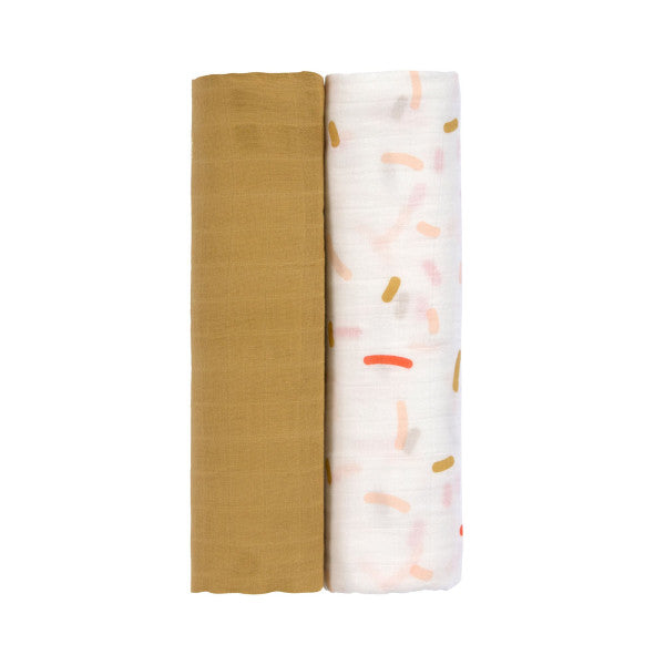 Heavenly soft Swaddle XL (2 pcs) Little Mateys Spicy Orange