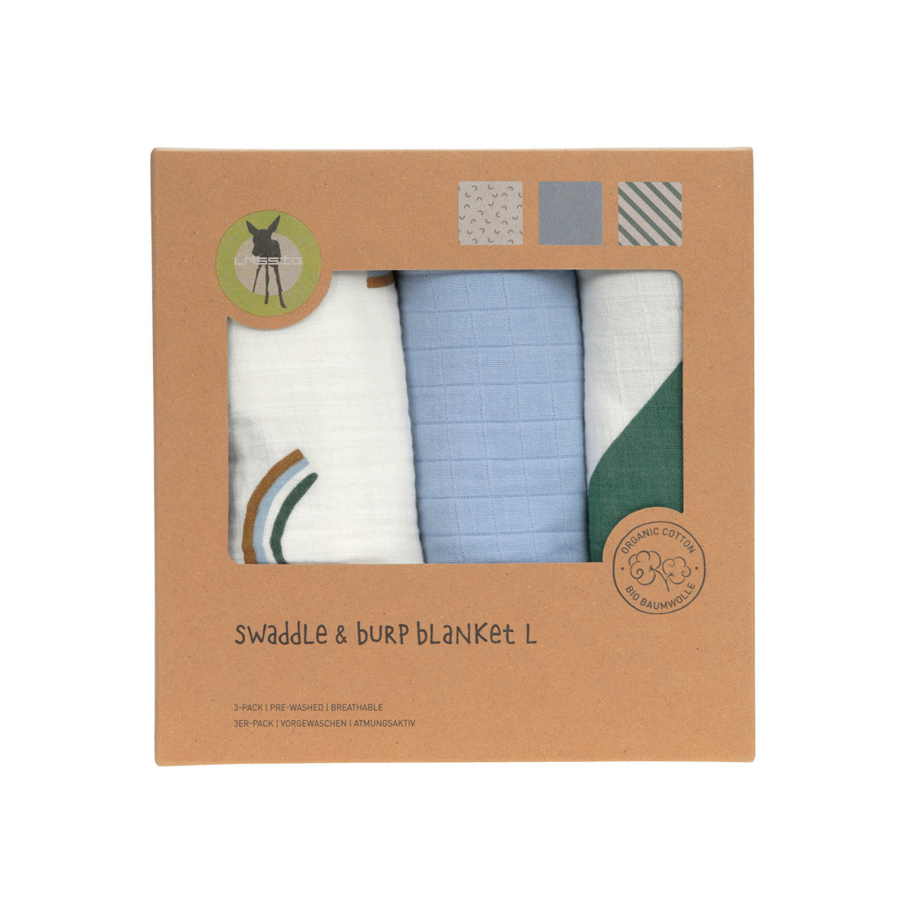 Swaddle blanket (3 pcs) L - Happy Rascals