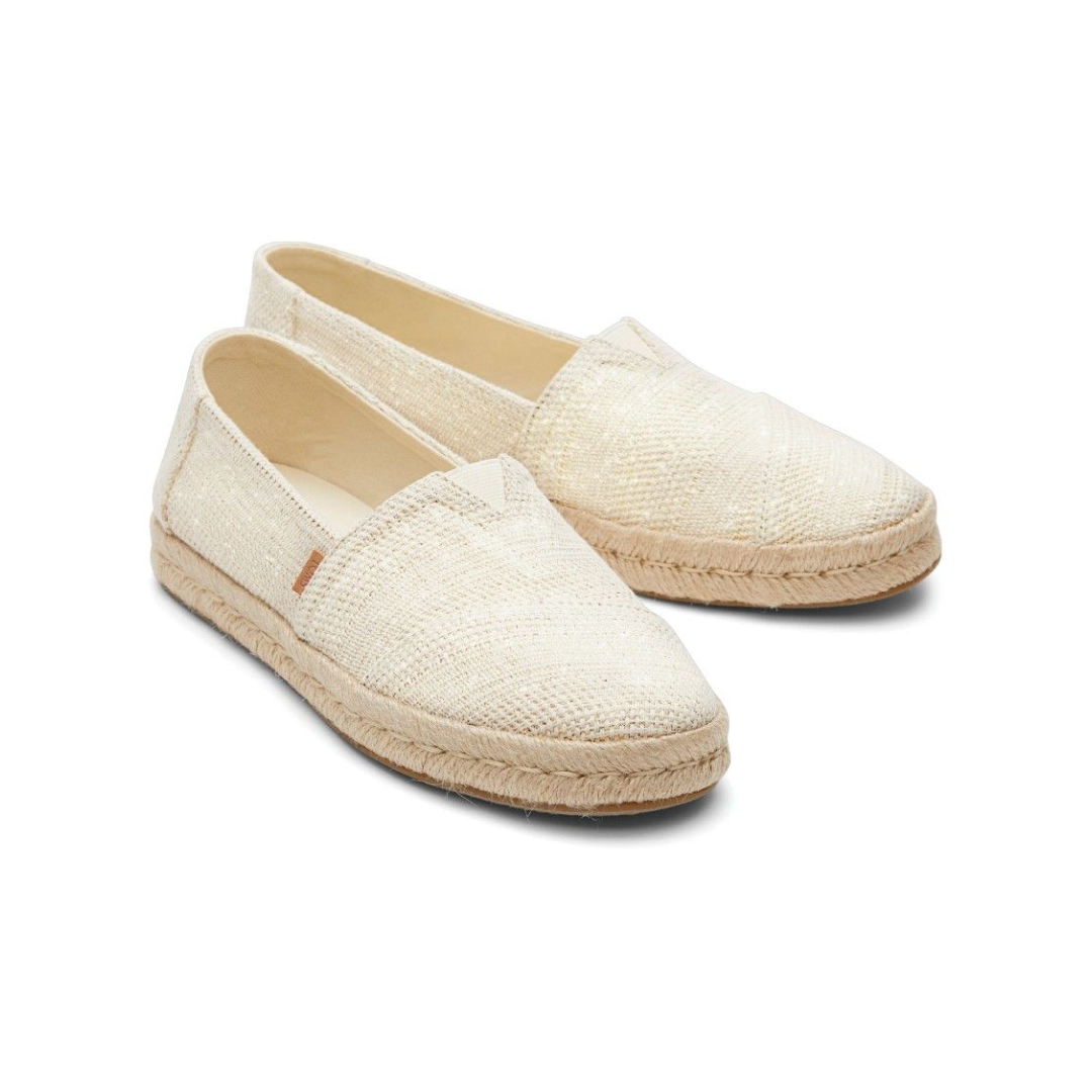 Women's Alpargata - Natural Undyed Metallic Linen