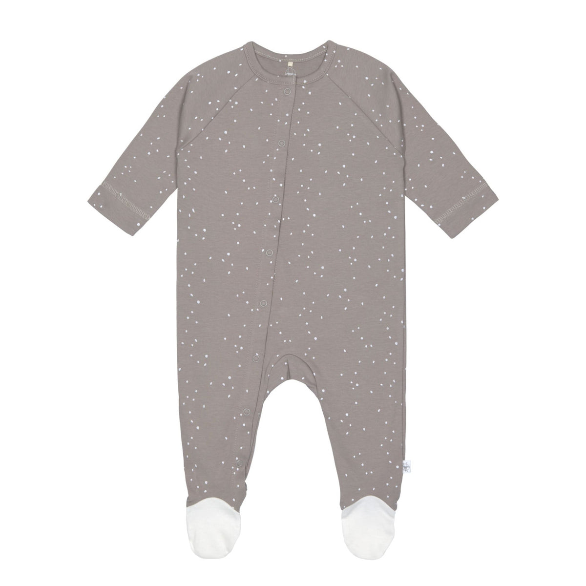 Pyjama with feet GOTS, Sprinkle taupe