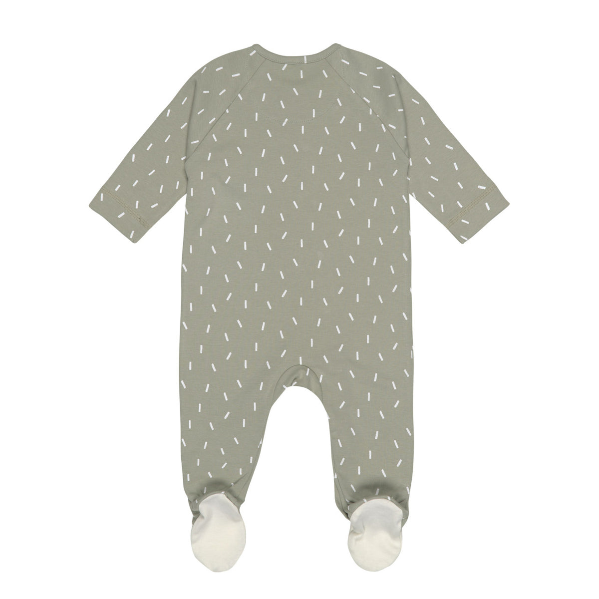 Pyjama with feet GOTS - Cozy Colors, Speckles olive