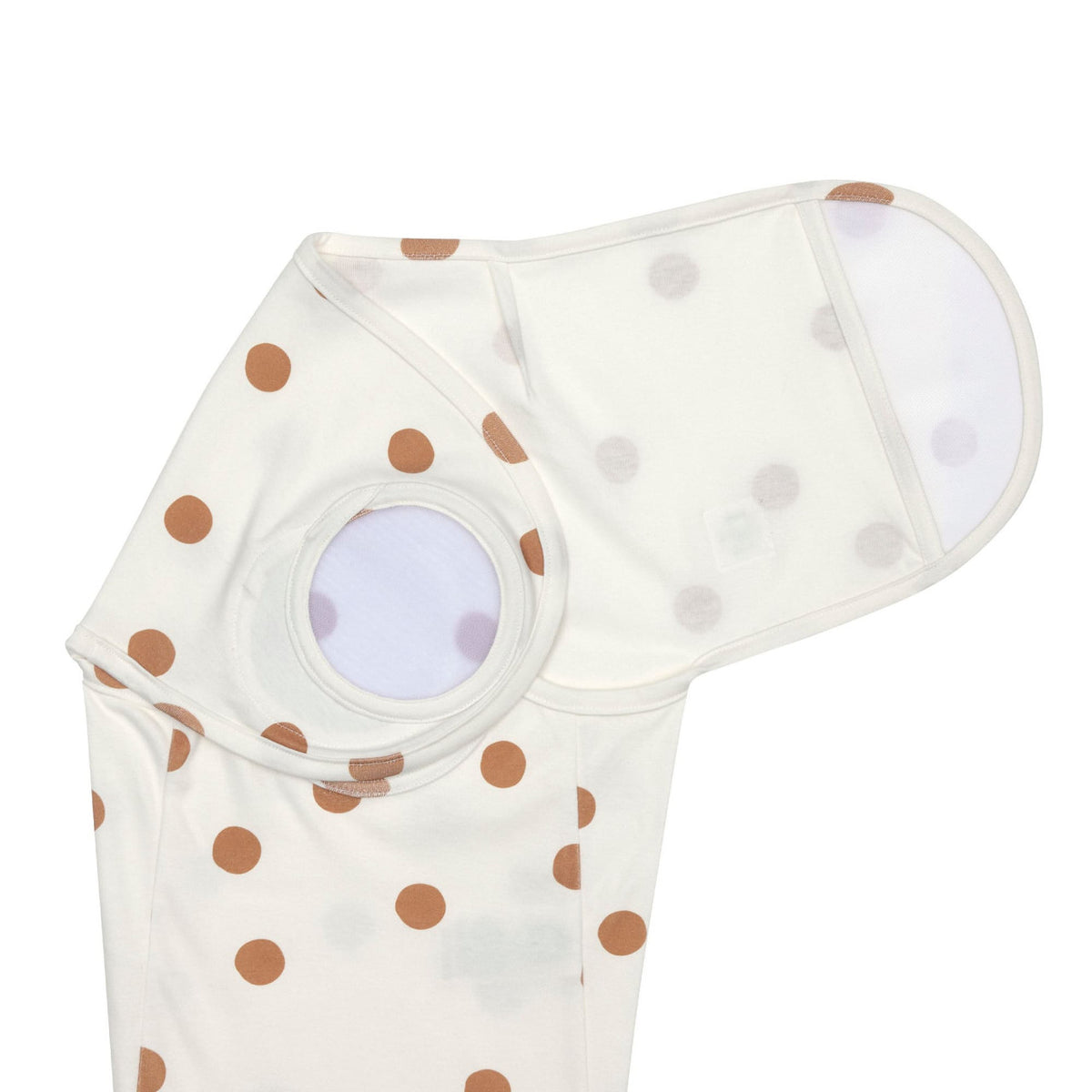 Cozy Swaddle Bag GOTS, Big Dots milky