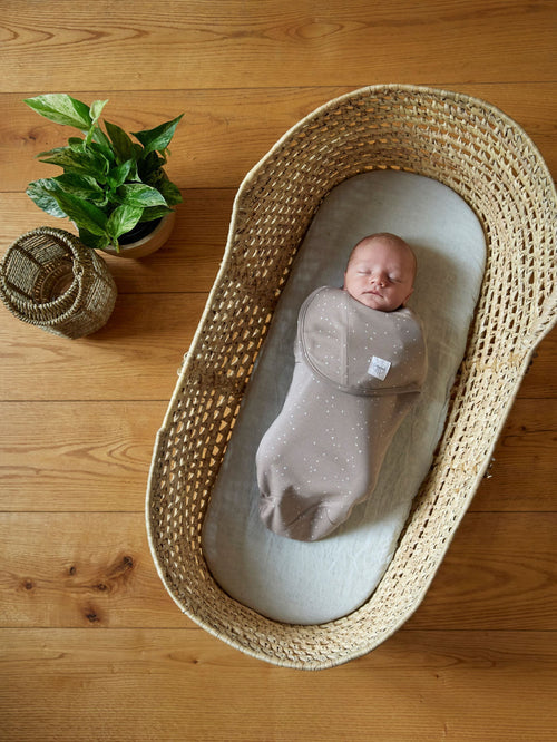 Cozy Swaddle Bag GOTS, Sprinkle taupe
