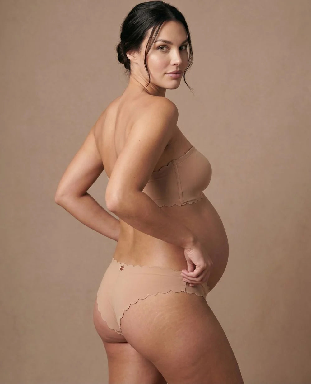 Skin Low-Rise Maternity Tanga | Latte