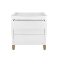 Serena All-in-One & Dresser Set - White/Natural