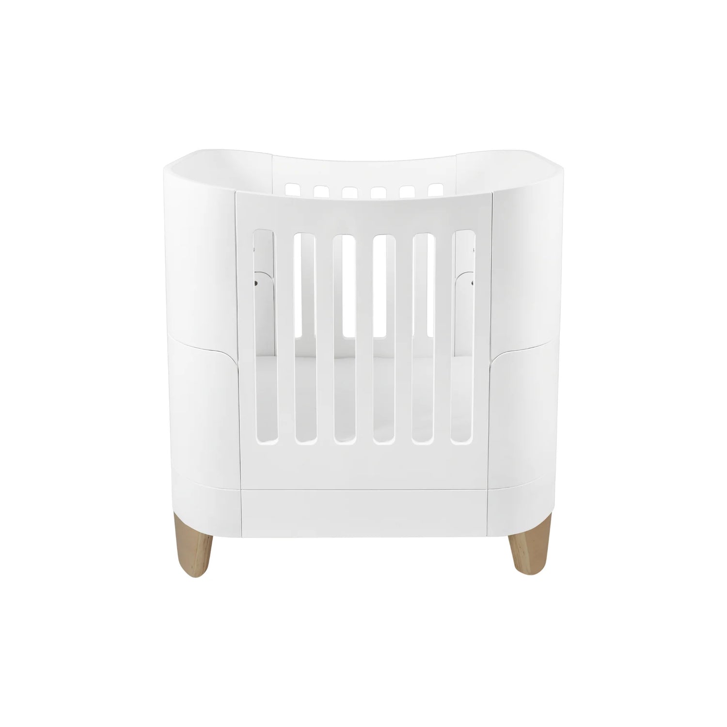 Serena Mini Cot & Dresser Set - White/Natural