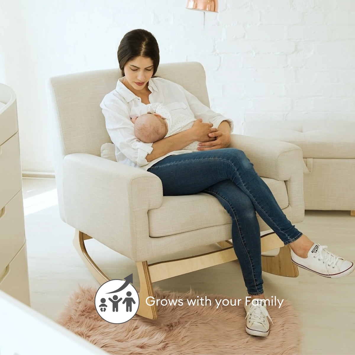 Serena Rocking & Nursing Chair Bouclé