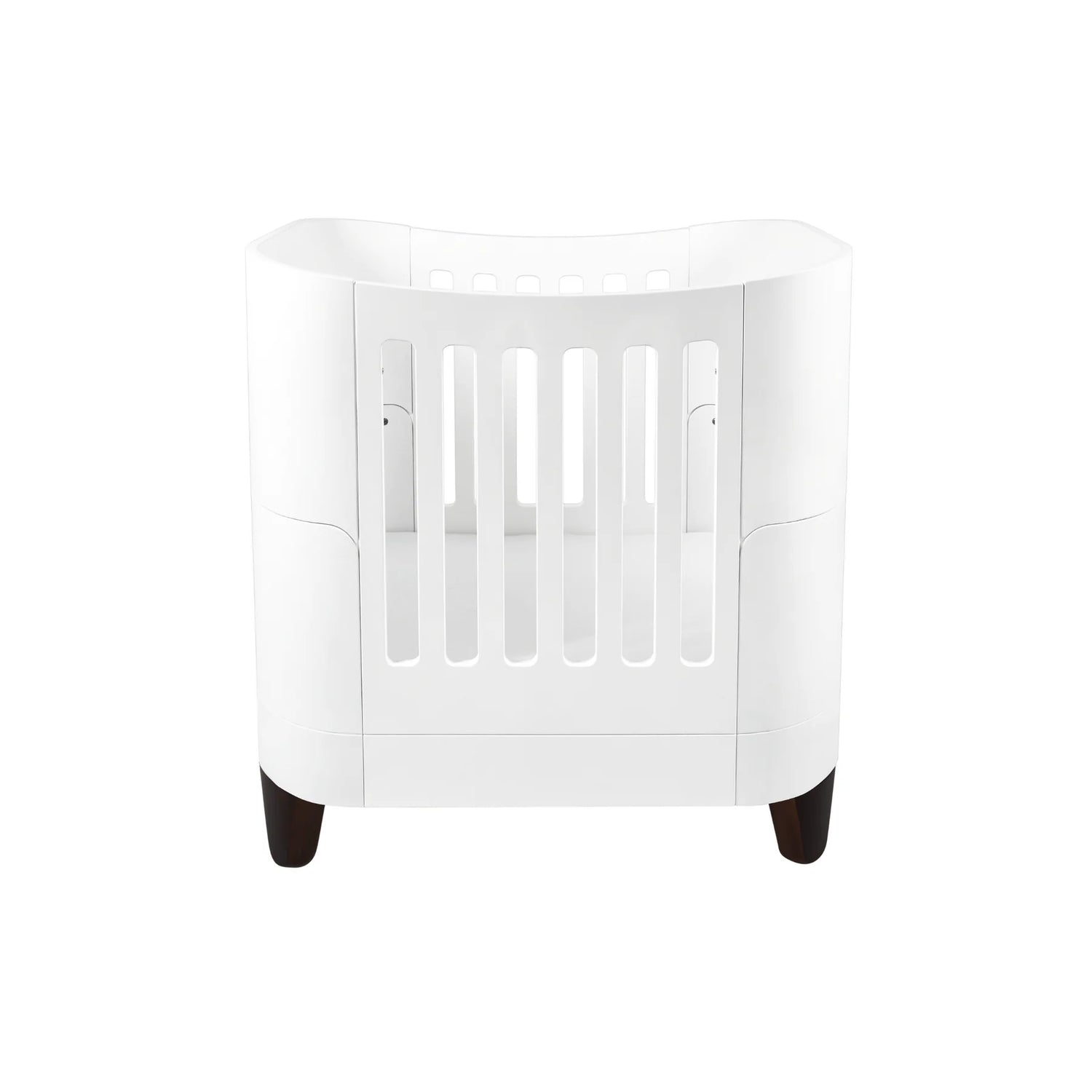 Serena Mini Cot & Dresser Set - White/Walnut