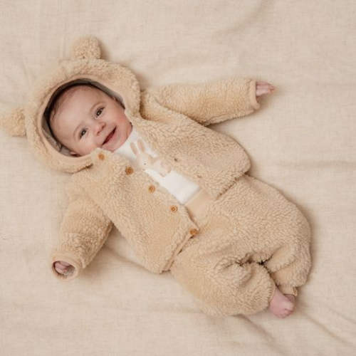 Teddy Jacket Baby Bunny Sand