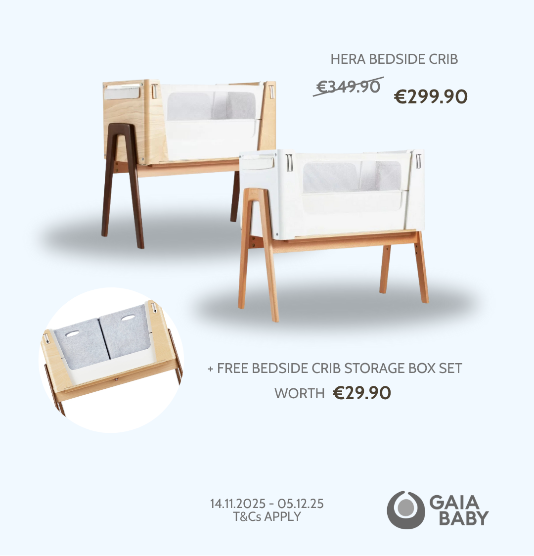 Black Friday 25 GB: Hera Bedside Crib Bundle