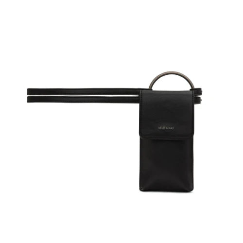 Lola-Vintage Belt with Cell Phone Pouch - Black