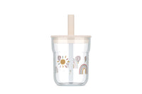 Children's Glass with Straw - Sunshine & Rainbow