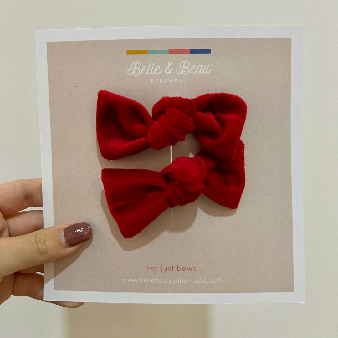 Red Mini Bow Set BB35/BB36