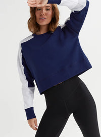 Alyna Sweat Top - Blue Depths & Signature Bright White