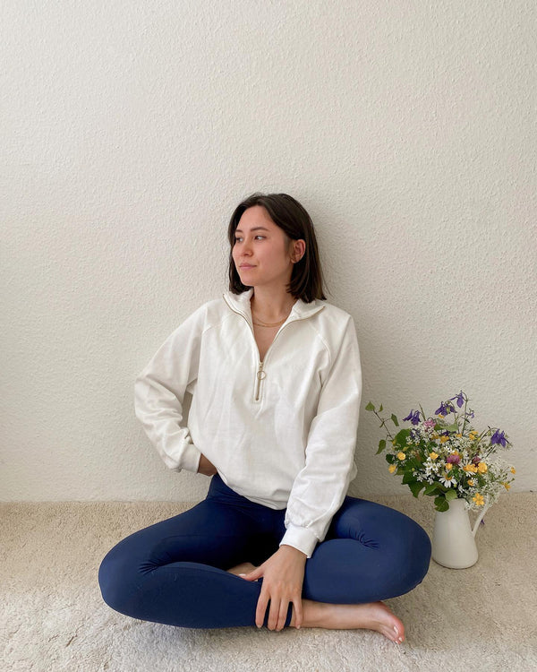 The Ivory Zip Sweatshirt