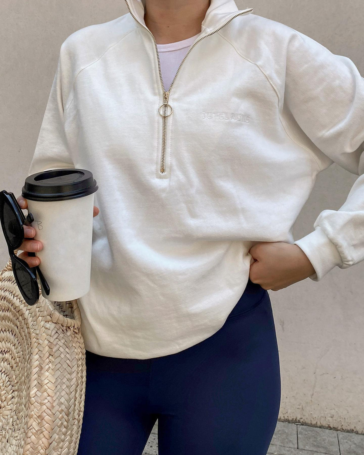The Ivory Zip Sweatshirt