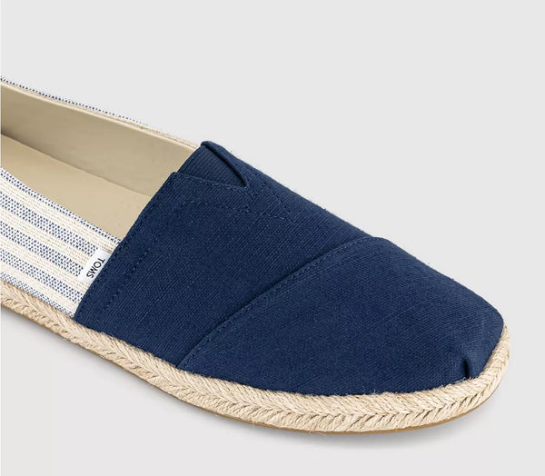 Men's Alpargata Rope Cotton Soft Navy Stripe