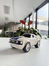Racing Car Ford Mustang - Ivory White