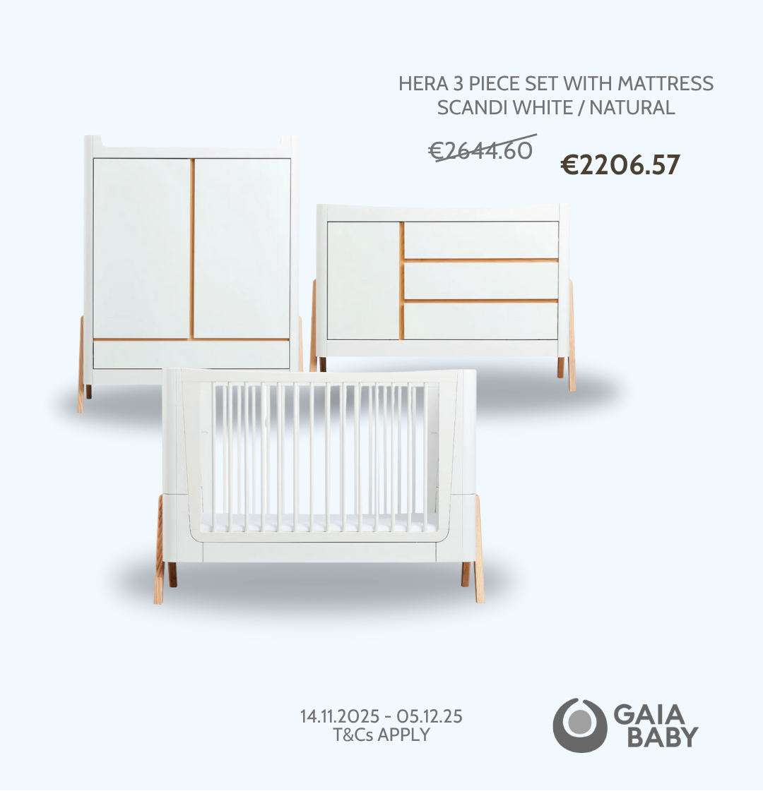 Black Friday 25 GB: Hera 3 Piece Set White/Natural