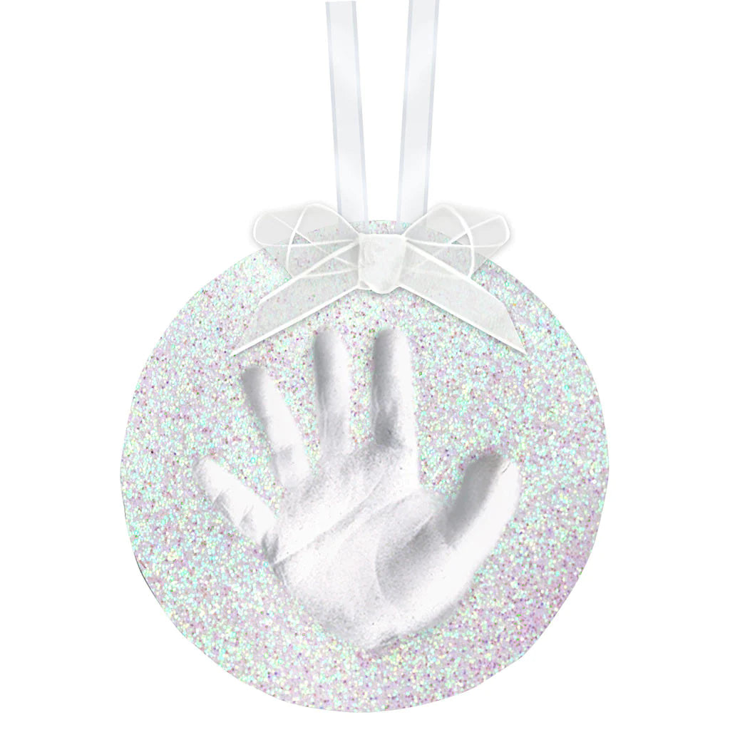 Babyprints glitter ornament