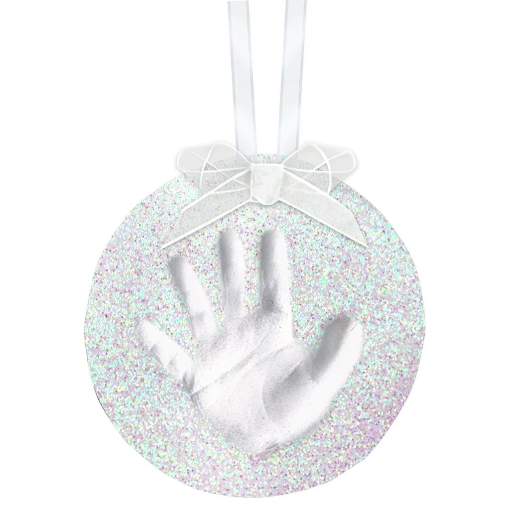 Babyprints glitter ornament