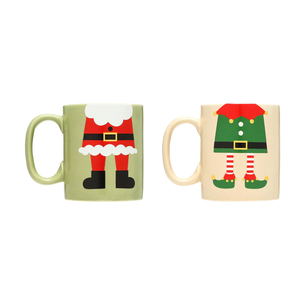 Santa & Elf mug set