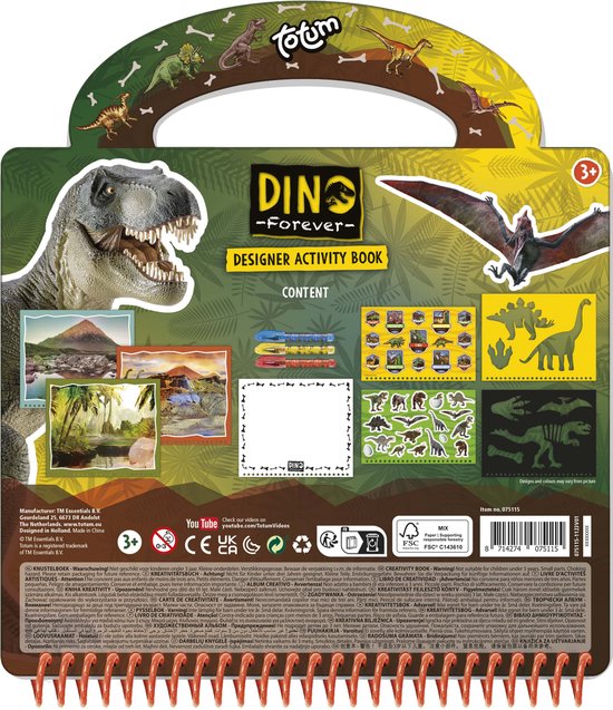 Dino designer activity book