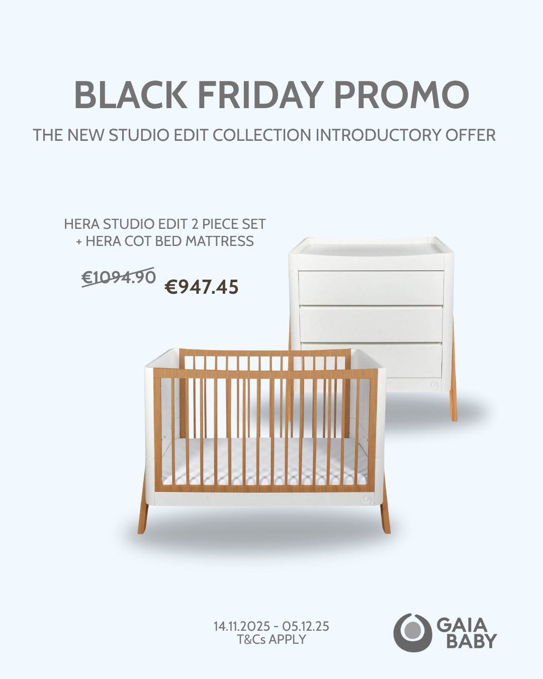 Black Friday 25 GB: Hera 'Studio Edit' Two Piece Set White/Oak