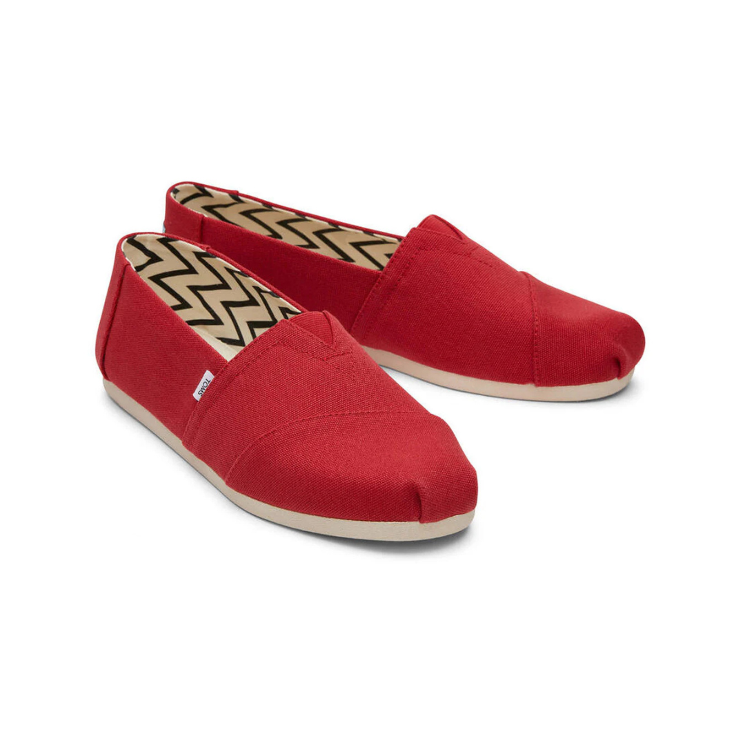 Men's Alpargata Recycled Cotton Canvas Red