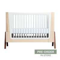 Hera Convertible Cot Bed Natural & Walnut