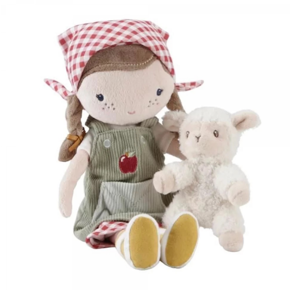 Cuddle doll Farmer Rosa with sheep 35cm