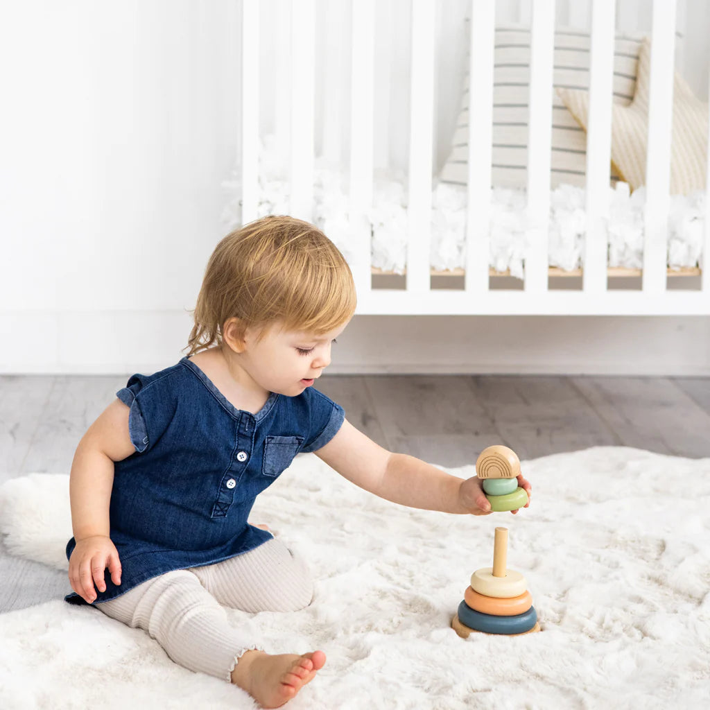 Wooden baby stacker sales