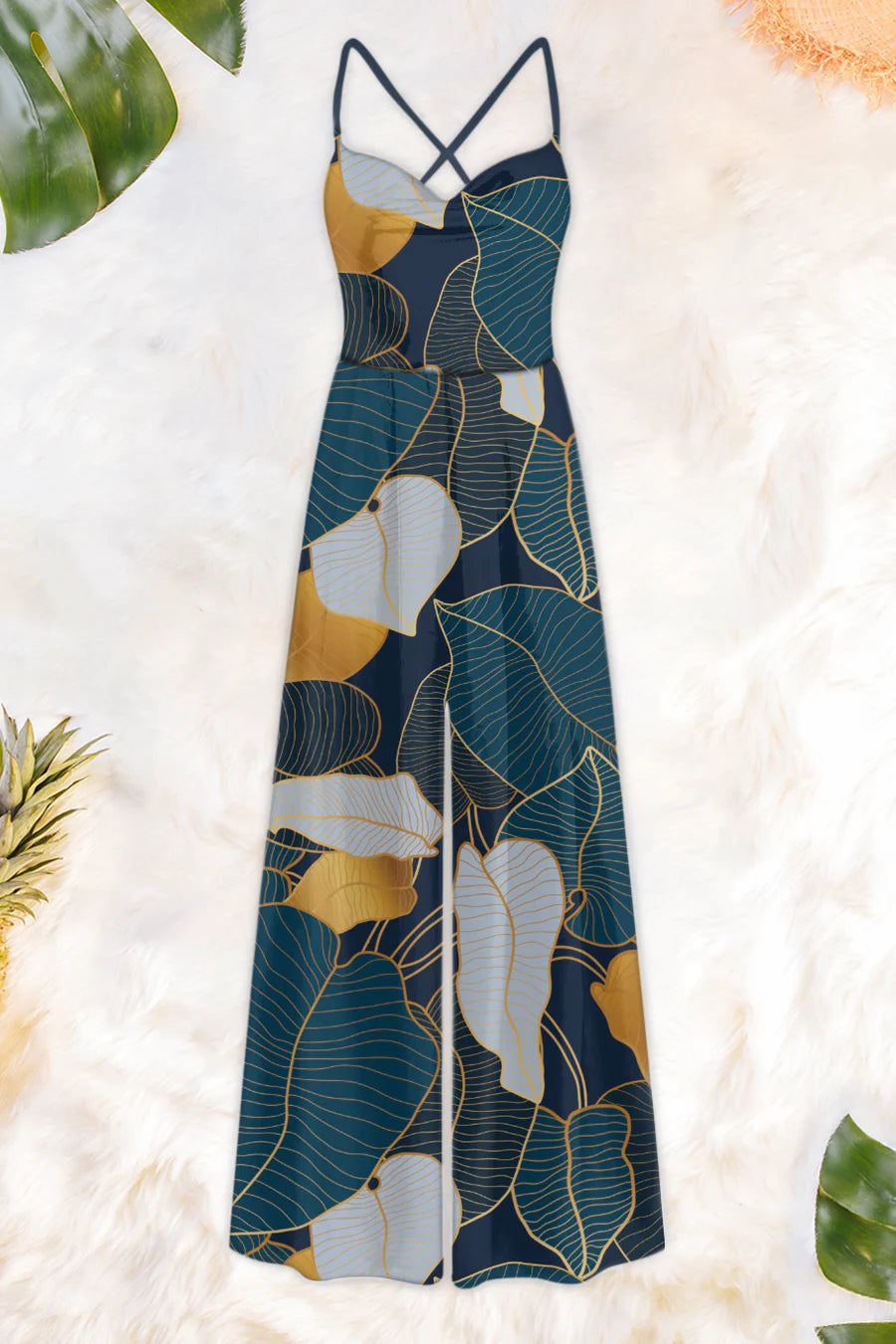 Danna Cowl Jumpsuit Daisies