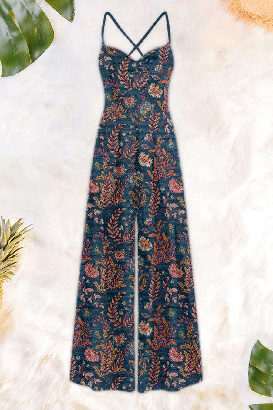 Halley Cowl Jumpsuit Daisies